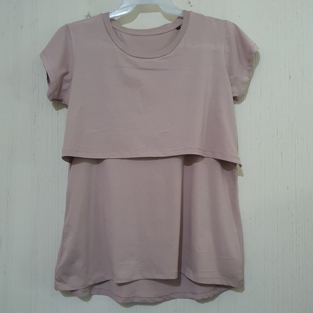 Women Nursing Shirt  - Feeding Shirt- Brown