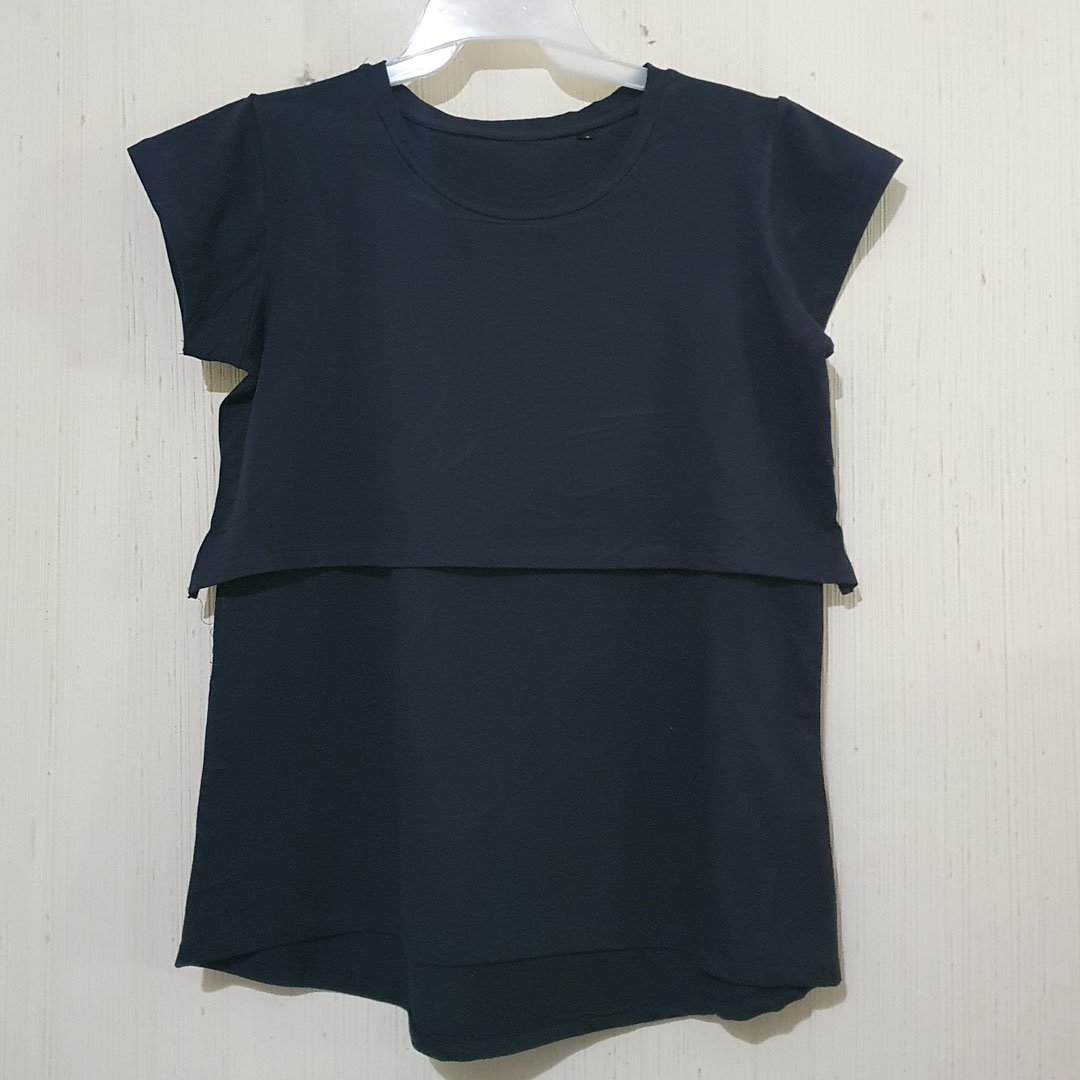 Women Nursing Shirt - Feeding Shirt- Navy Blue