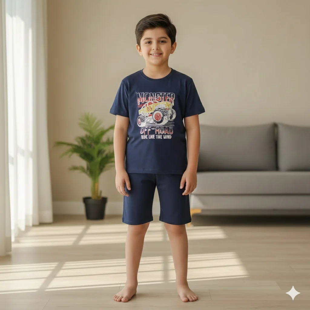 Kids – Night suite Dark Navy Blue Jeep For Boys