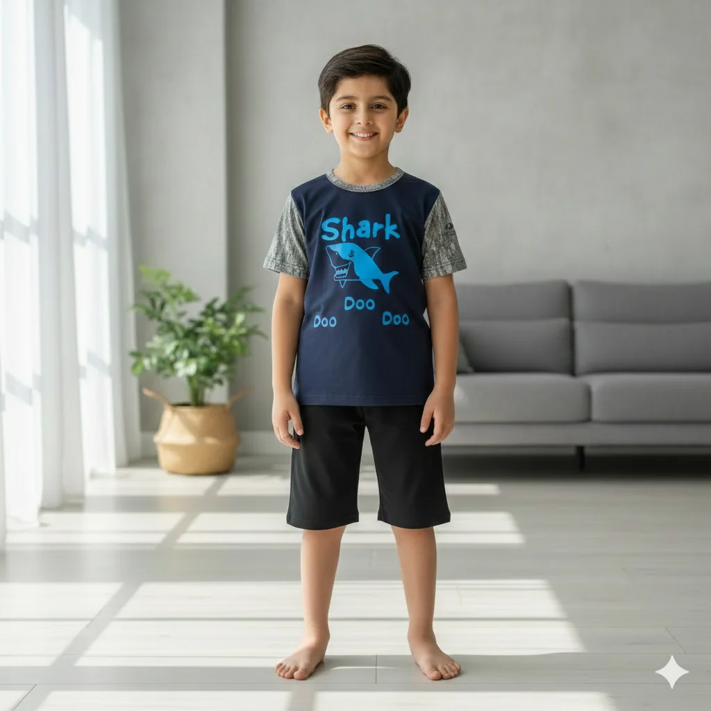 Kids – Night suite Black Fish Track Suite For Boys