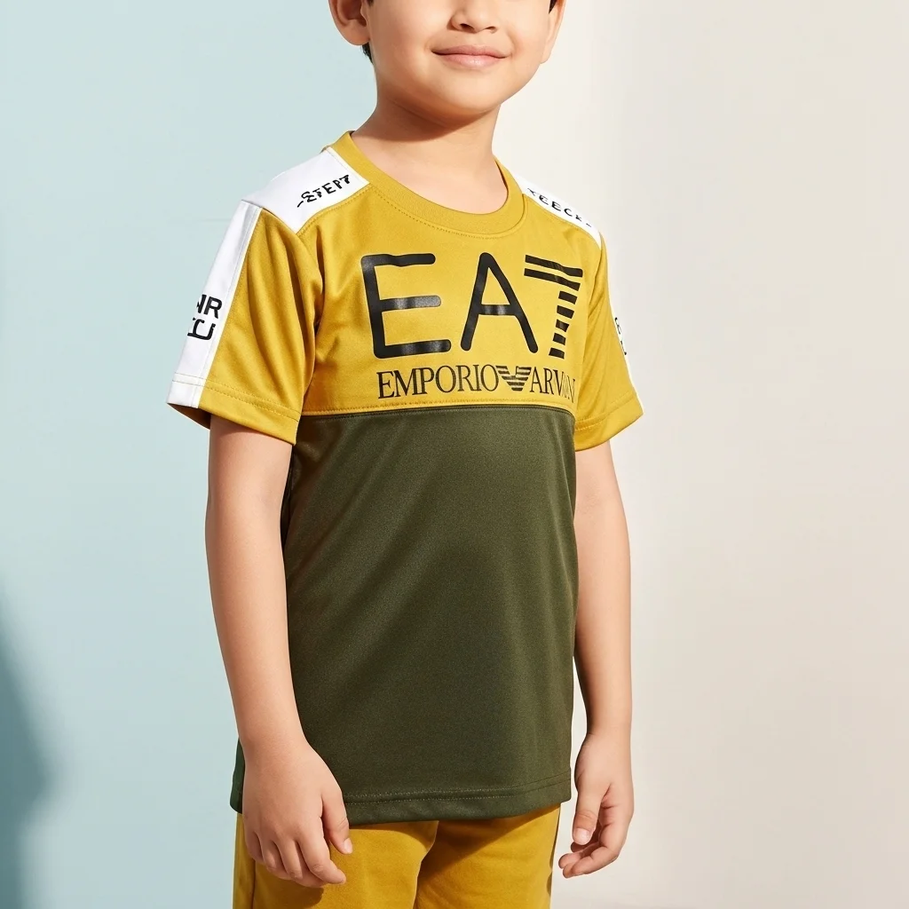 Kids Dry Fit Yellow White Tee Shirt - Dry Fit
