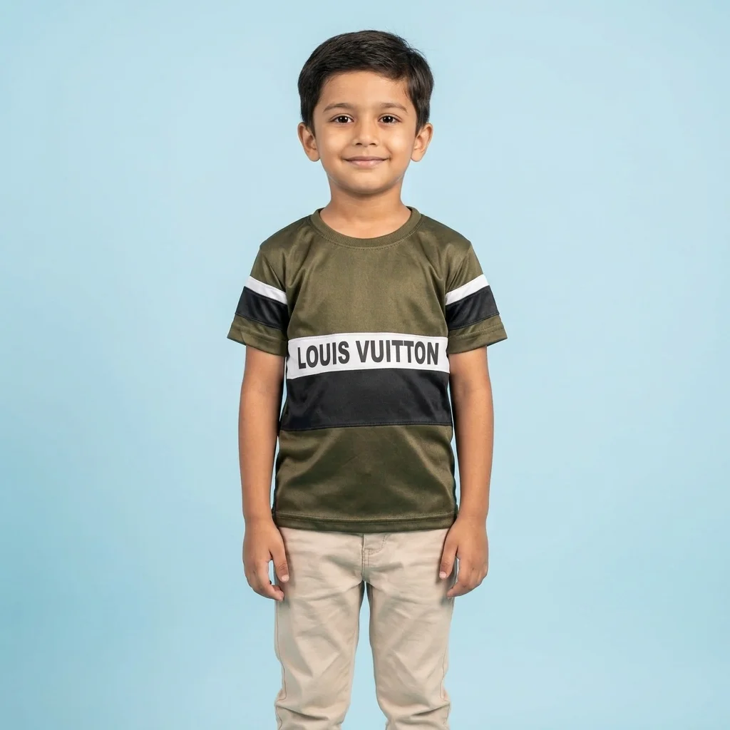 Kids Dry Fit Green White Tee Shirt - Dry Fit